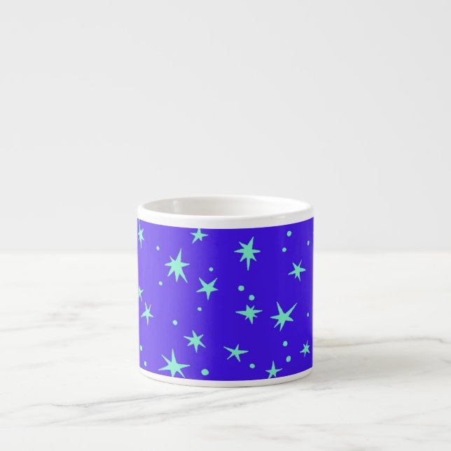 Tasse Expresso Étoiles dans le ciel nocturne. (Devant)