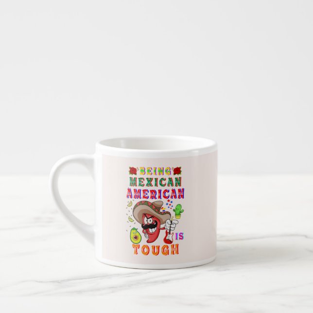 Tasse Expresso Être Mexicain Américain Est Difficile (Gauche)
