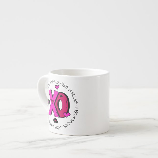 Tasse Expresso Étreintes et baisers de Valentine (Devant gauche)