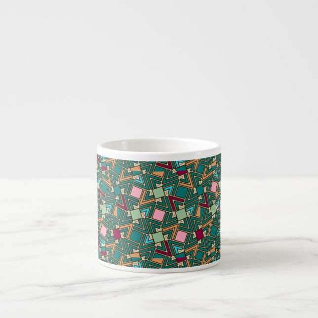 Tasse Expresso Explosion de graffiti Motif géométrique moderne  (Devant)