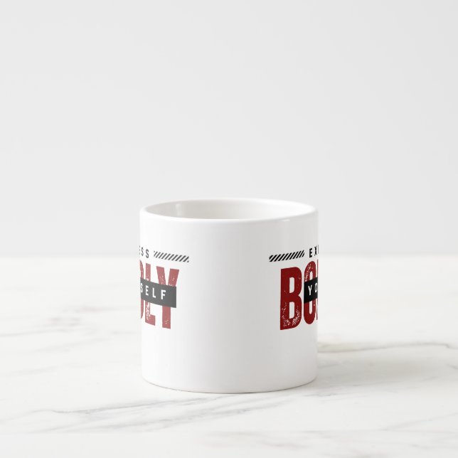Tasse Expresso Express Vous-même Blancs Boug Spécialité (Devant)