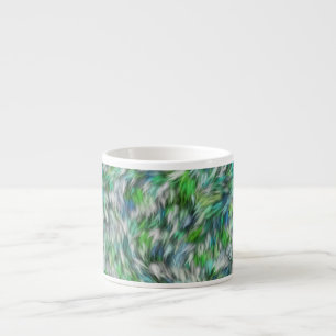 Tasse Expresso Fabric Texture Green Fur Design-68745