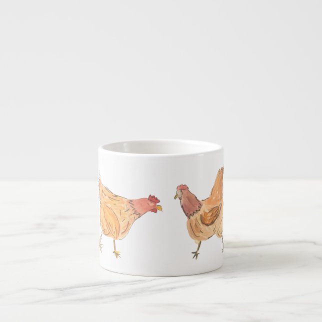 Tasse Expresso Faire place aux poulets (Devant)