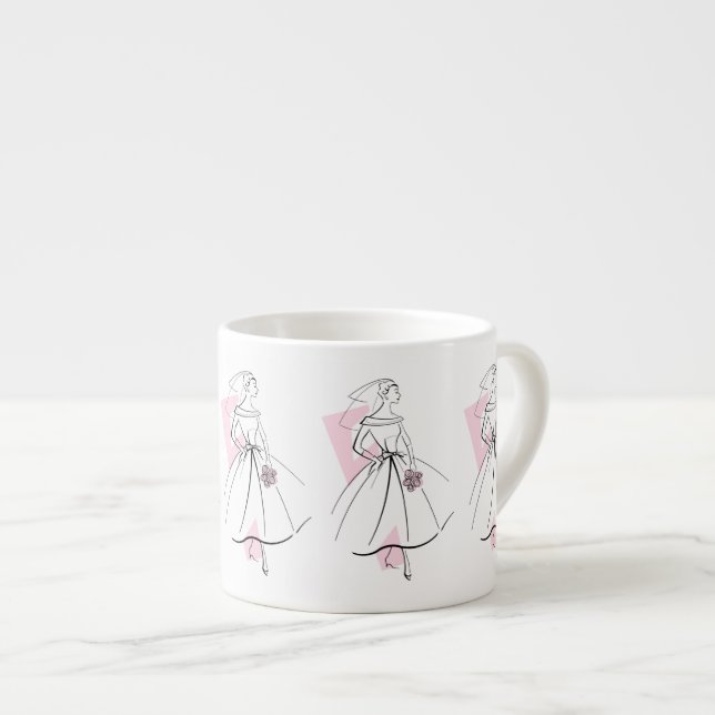 Tasse Expresso Fashion Bride rose muscade espresso (Devant droit)