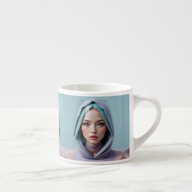 Tasse Expresso Femme d'art de sable faciale (Droite)