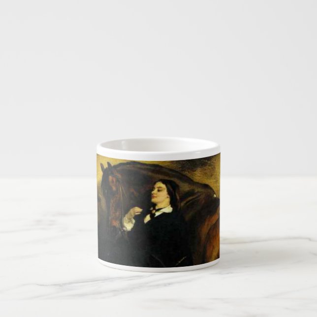 Tasse Expresso Femme et Cheval (Devant)