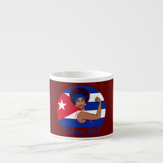 Tasse Expresso Femmes Cubaines Fille Strong Cubanita Libérez Cuba (Devant)