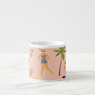 Tasse Expresso Femmes en maillot de bain : Danse Vintage tropical