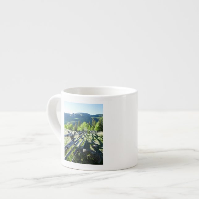Tasse Expresso Fenceline en bois (Devant gauche)