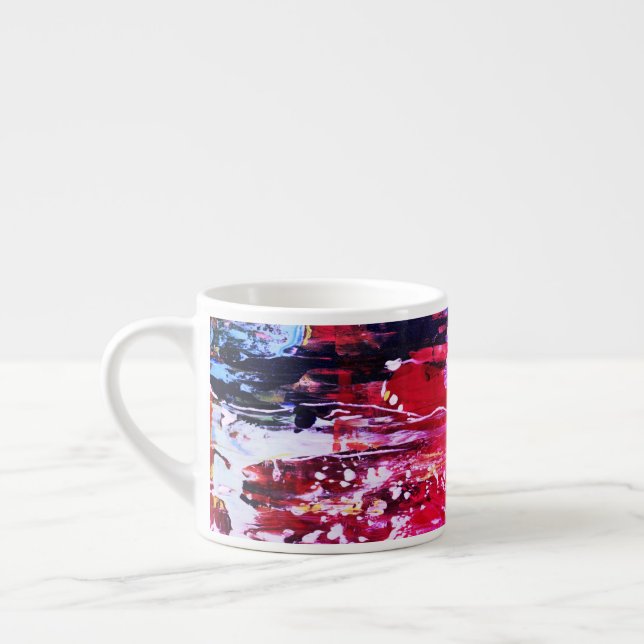 Tasse Expresso Festivité variation rose (Gauche)