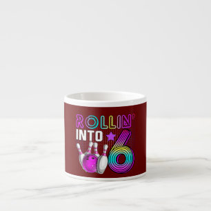 Tasse Expresso Fête d'anniversaire de quilles en entrant dans 6 6