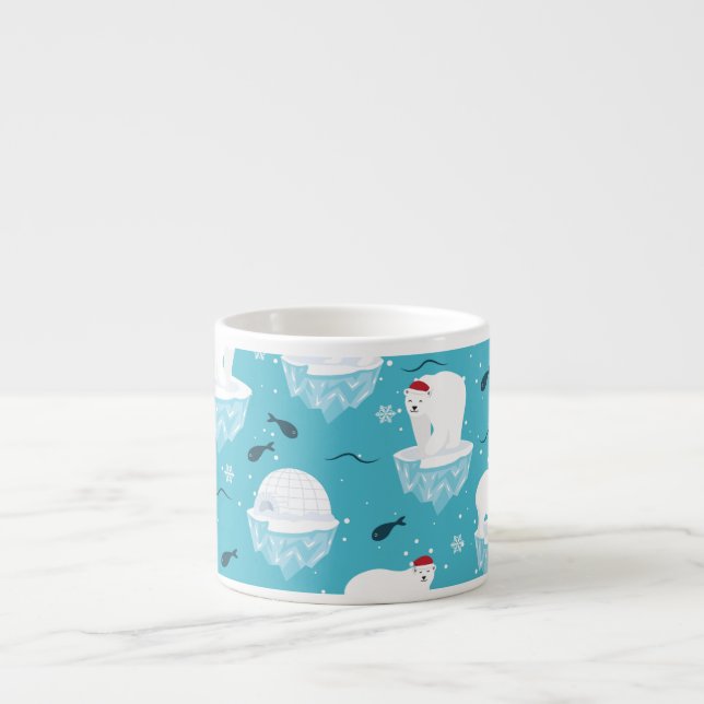 Tasse Expresso Fête de l'ours polaire (Devant)