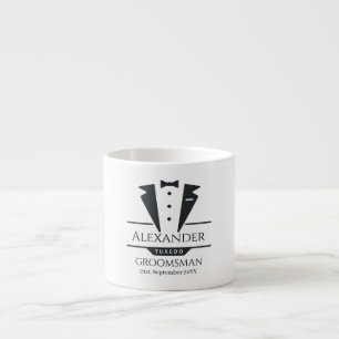 Tasse Expresso Fête de mariage Tuxedo Cadeaux Groomsman