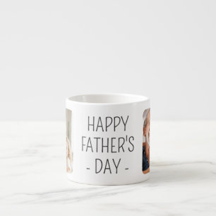 Tasse Expresso Fête des Pères Moderne Minimaliste Noir Multi Phot