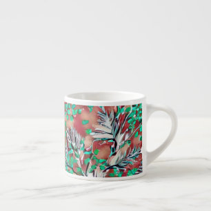 Tasse Expresso Feuille et plante - Design motif moderne