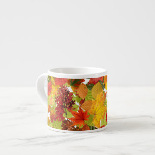 Tasse Expresso Feuilles automnales d'automne