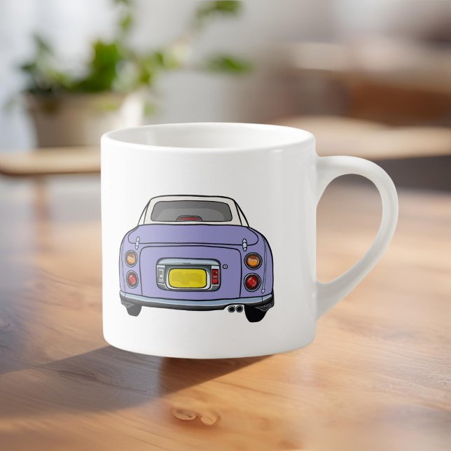 Tasse Expresso Figarines Nom Lilac Figaro Car Espresso Cup (For your espresso brews! Just add your name)