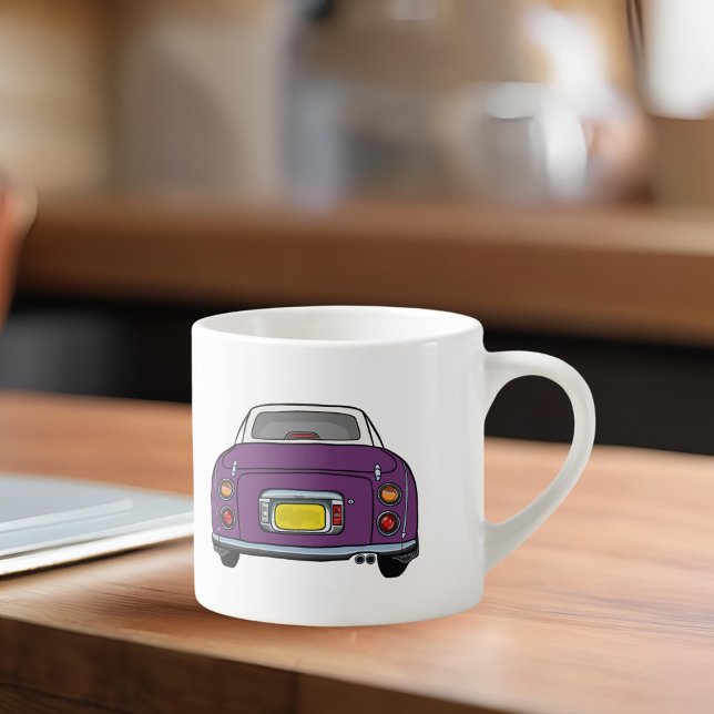 Tasse Expresso Figarines Nom Purple Figaro Car Espresso Cup (How do you like your coffee in a morning? I like mine with a fig (on a little espresso coffee cup) )
