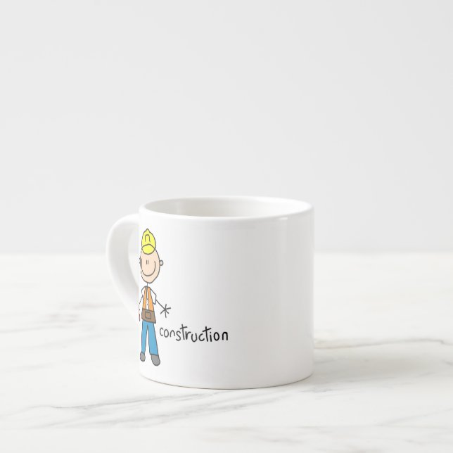 Tasse Expresso Figure de stylet de construction (Devant gauche)