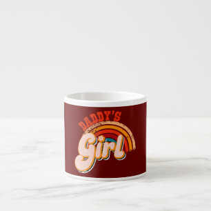 Tasse Expresso Fille de papa rétro Femme Adolescente Arc-en-ciel