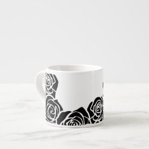 Tasse Expresso Fille Vintage rose noire