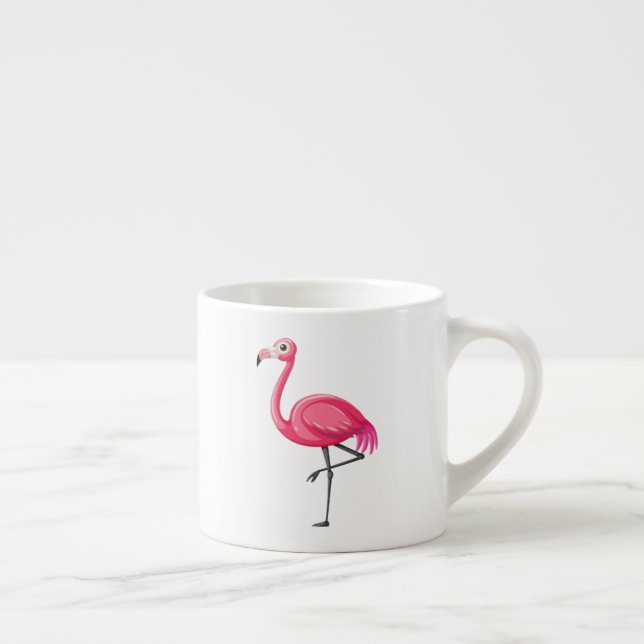 Tasse Expresso Flamant dans un style de dessin animé-23654 (Droite)