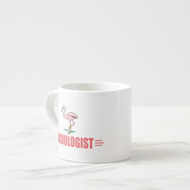 Tasse Expresso Flamant rose drôle (Devant gauche)