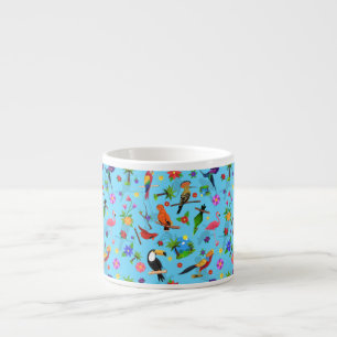Tasse Expresso Flamant rose Toucan Et Arara Motif Oiseaux Sans Me