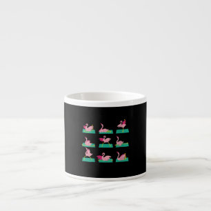 Tasse Expresso Flamant rose Yoga Poses Méditation Exercice d'entr