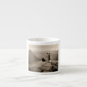 Tasse Expresso Flapper Girls Sunrise Khufu Pyramid, Égypte 1920