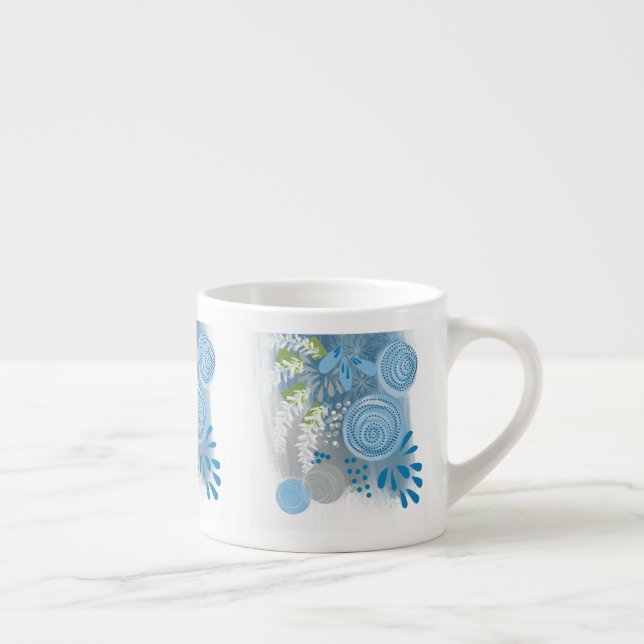 Tasse Expresso Fleur Abstrait Moderne (Droite)