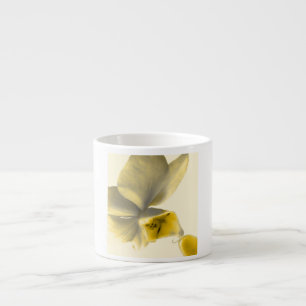 Tasse Expresso Fleur artistique aux tons jaunes