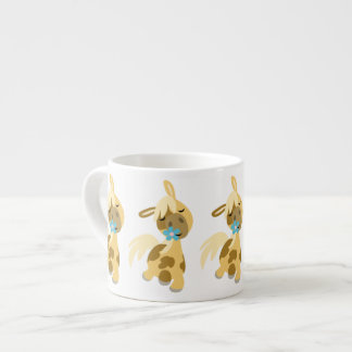 Tasse Expresso Fleur bleue et mignonne caricature Pony Espresso M