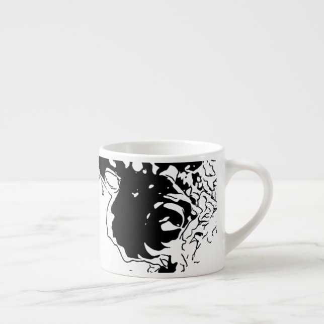 Tasse Expresso Fleur Doodle (Droite)