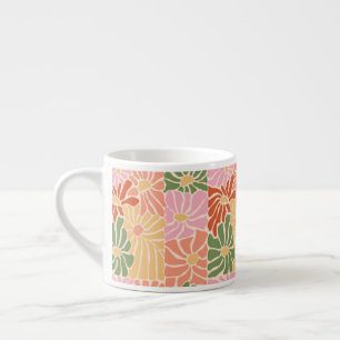 Tasse Expresso Fleur groovy rétro