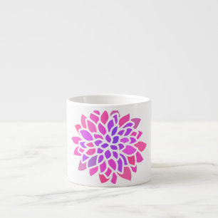 Tasse Expresso Fleur Hippie rose Rétro Moderne