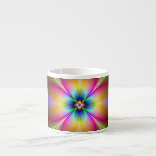 Tasse Expresso Fleur néon (Devant)