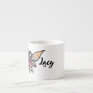 Tasse Expresso Fleur rose rose