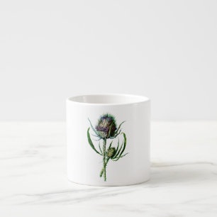 Tasse Expresso Fleur sauvage d'antiquité de chardon d'écossais du