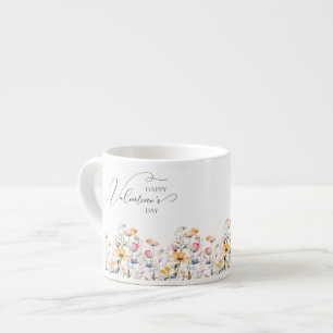 Tasse Expresso Fleur sauvage d'aquarelle Printemps Meadow Valenti