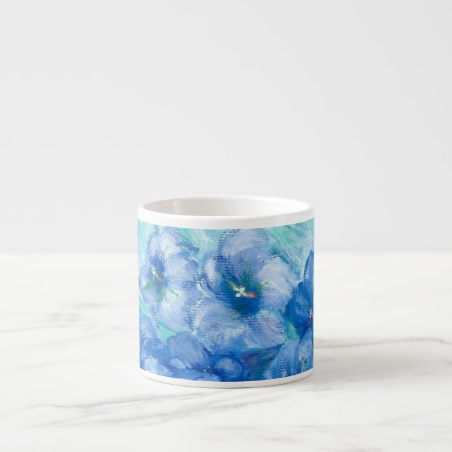 Tasse Expresso Fleur sauvage Gentien bleu (Devant)