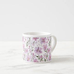Tasse Expresso Fleurs Aquarelle Douce 