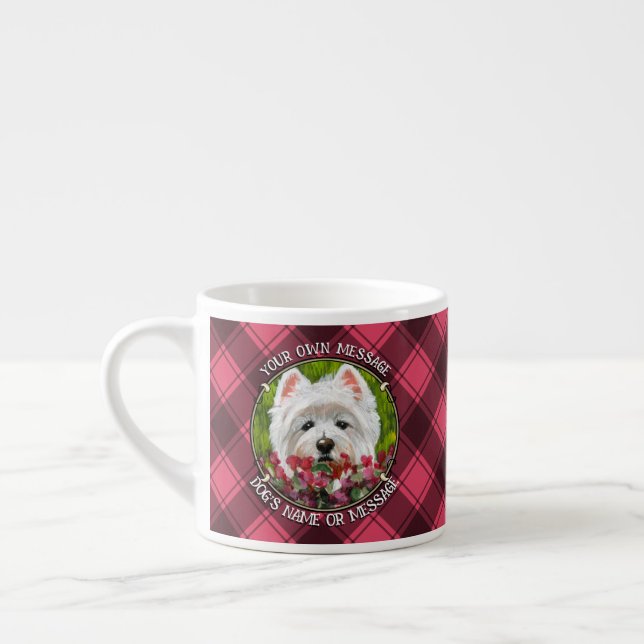 Tasse Expresso Fleurs blanches et roses (Gauche)