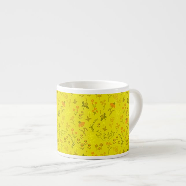 Tasse Expresso Fleurs de prairie ensoleillées (Devant droit)