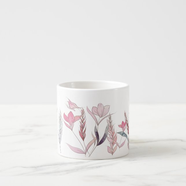 Tasse Expresso Fleurs d'eau (Devant)