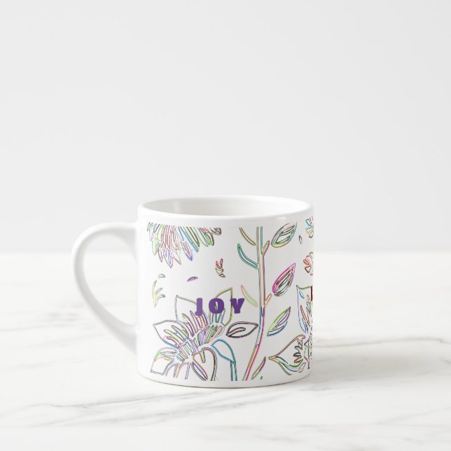 Tasse Expresso Fleurs esquissées (Gauche)