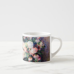 Tasse Expresso Fleurs florales Roses rouges Roses blanches