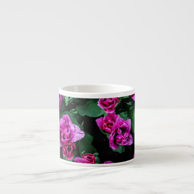 Tasse Expresso Fleurs tulipes roses (Devant)