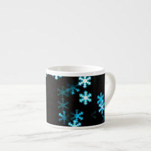 Tasse Expresso Flocons de neige de Noël magiques