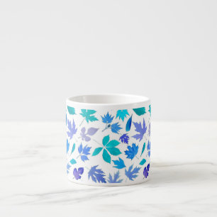 Tasse Expresso Floral Autumn Leaf Design Motif-36566
